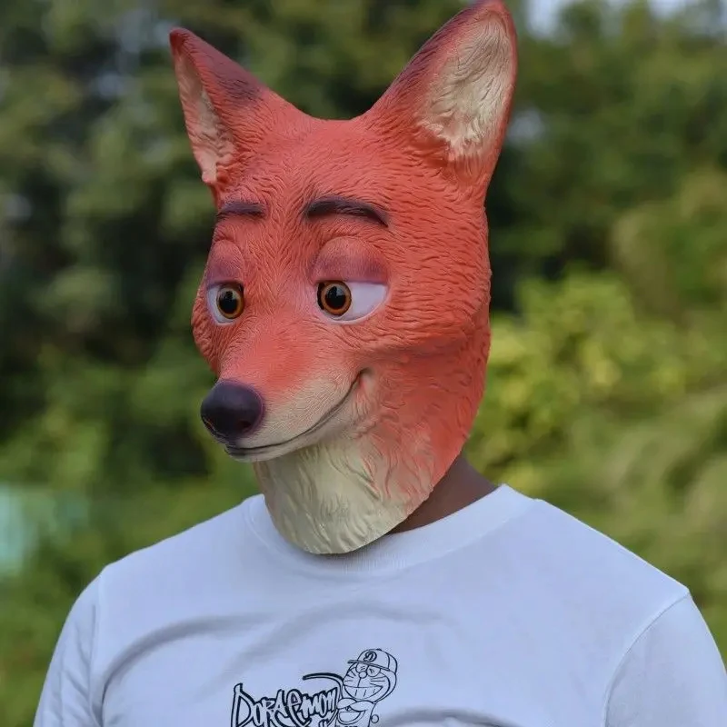 Маска из латекса на все лицо ob Halloween New Hopps - Реалистичный костюм животного для косплея, аксессуар для вечеринок, для взрослых и детей, 158 г