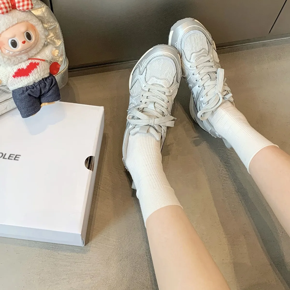 Women's Performance Racing Shoes with 5cm Built-in Heel Lift—Breathable Mesh-Panel Casual Sneakers