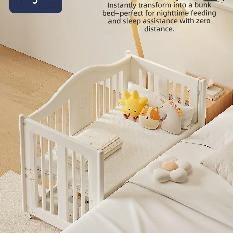 Portable Baby Crib, Multifunctional Bed, Rocking Cradle, Foldable Newborn Infant Bed, Travel Friendly, Easy to Assemble