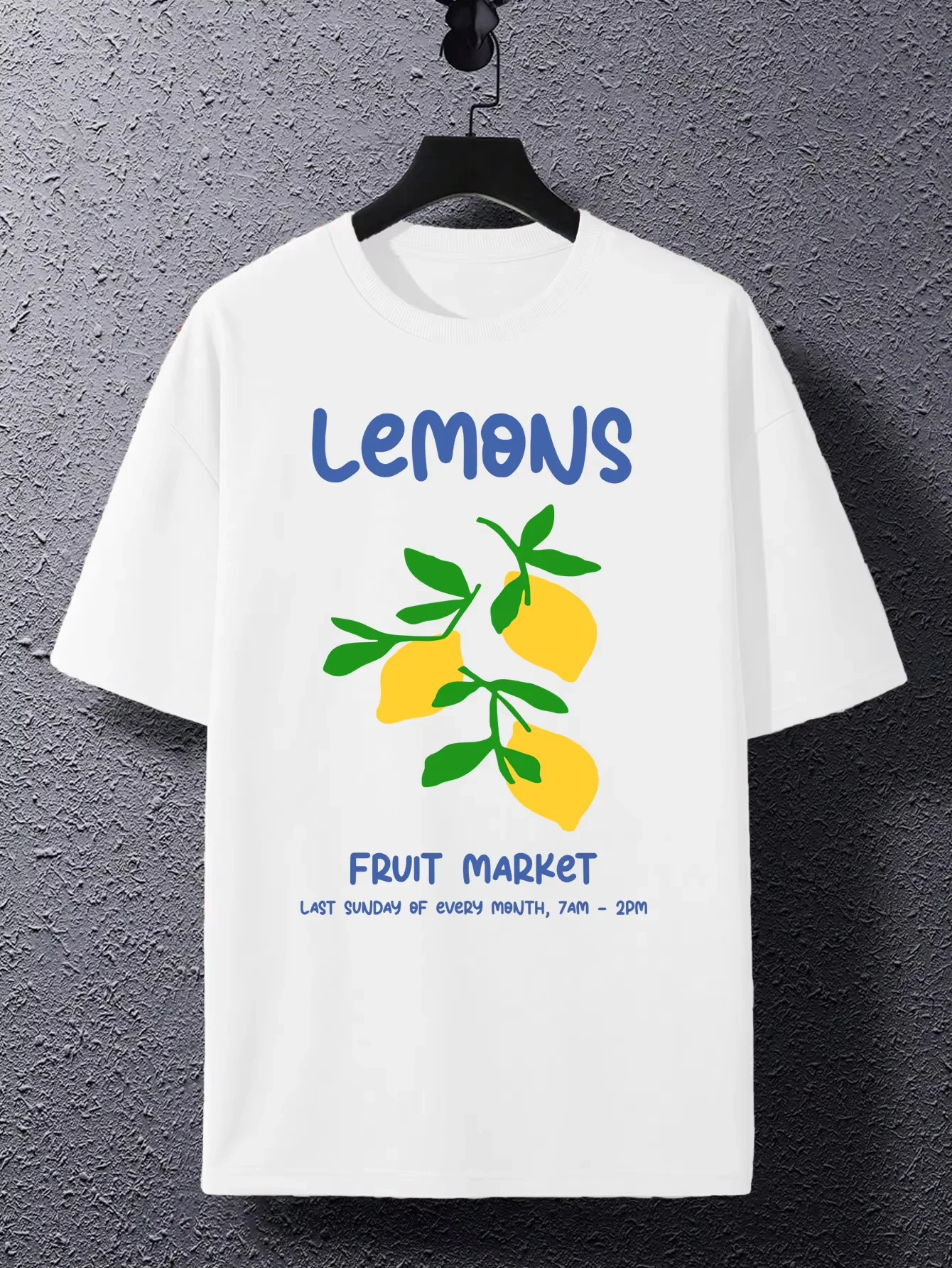 

Lemons Fruit Market Creative Printed Kids Tshirt Loose Cotton Trendy Crewneck Short Sleeve Summer Streetwear Children's Clothing