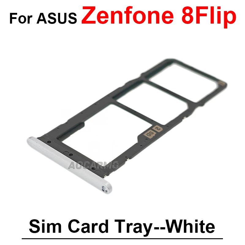 For ASUS Zenfone 9 7 10 8Flip Sim Card Sim Tray Holder Socket Slot Repair Replacement Parts