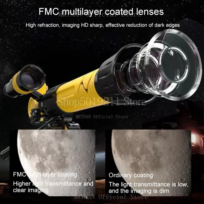 

Professional Astronomical Telescope Powerful Monocular Portable HD Moon Space Planet Observation Gifts for Children