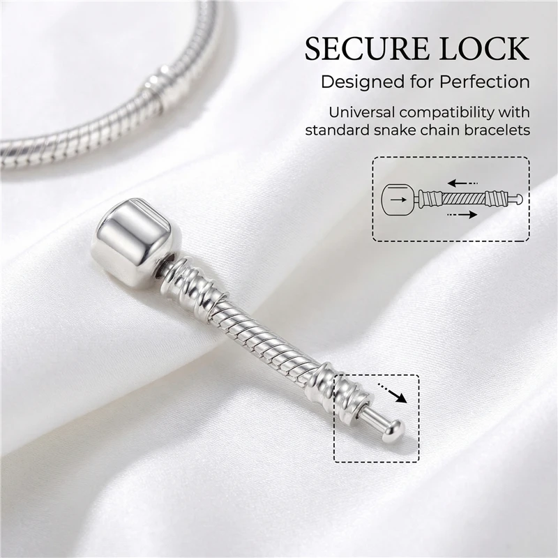 Verlängerungsglied aus 925er Sterlingsilber, passend für Original-Charm-Perlenarmbänder, zur Verlängerung von Damenschmuck, 3,5 cm und 4 cm. – Detail 2