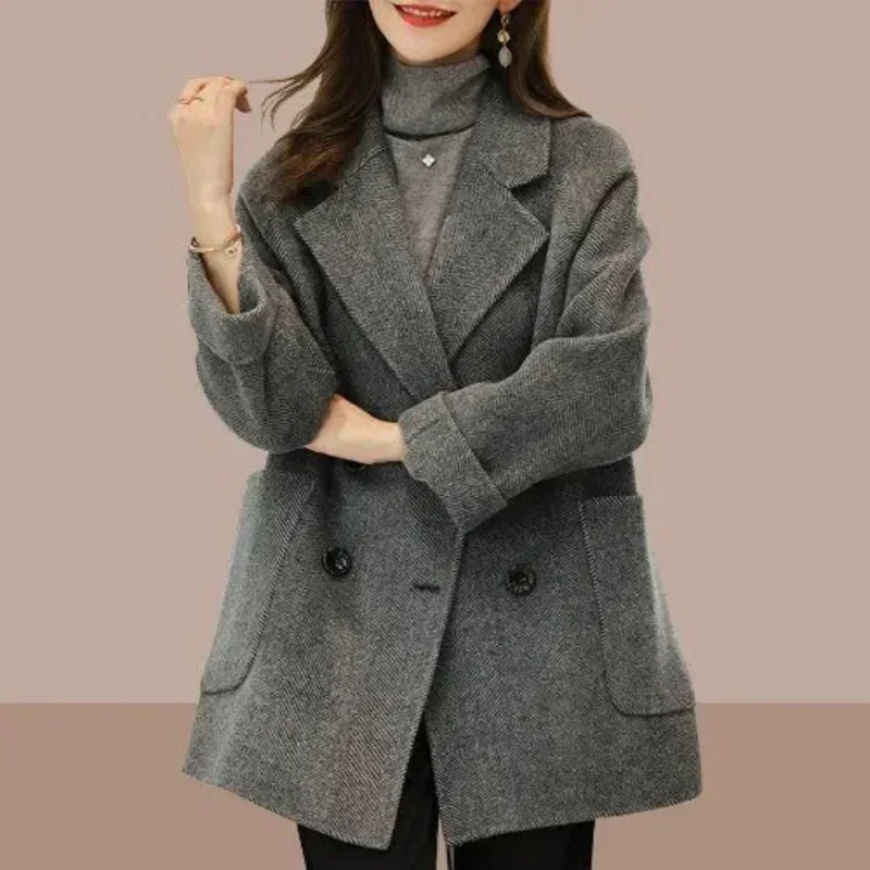 Ladies Jackets Plain Double Breasted Hot New In Women's Trench Wool & Blends Coat Outerwears on Sale Trendy Fashion 2024 Novelty