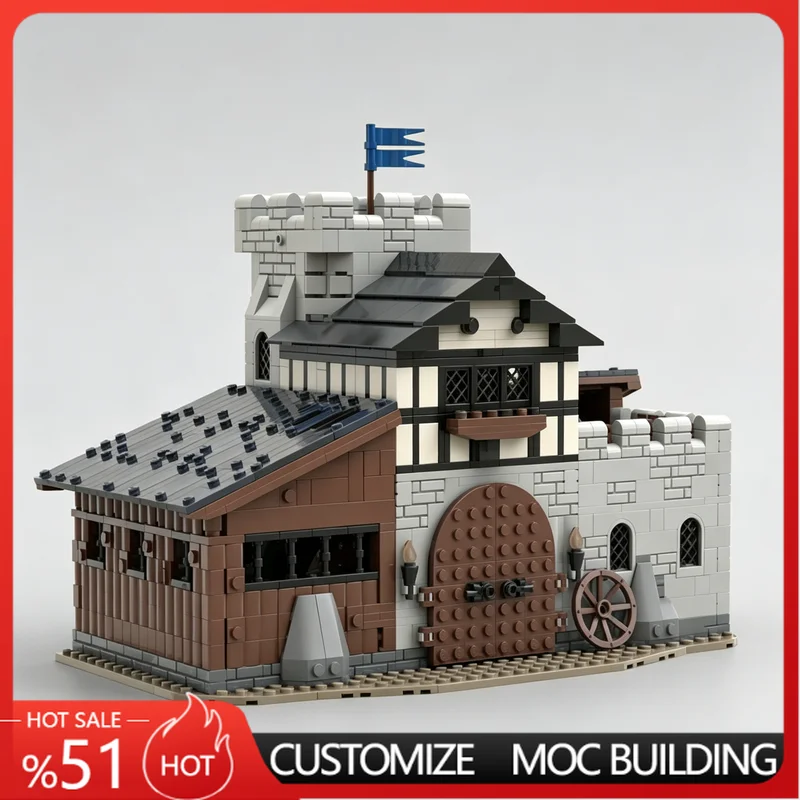 

1526PCS Falcon's Stable Medieval Castle MOC Building Blocks Model DIY Educational Assembly Toy Birthday Christmas Festival Gift