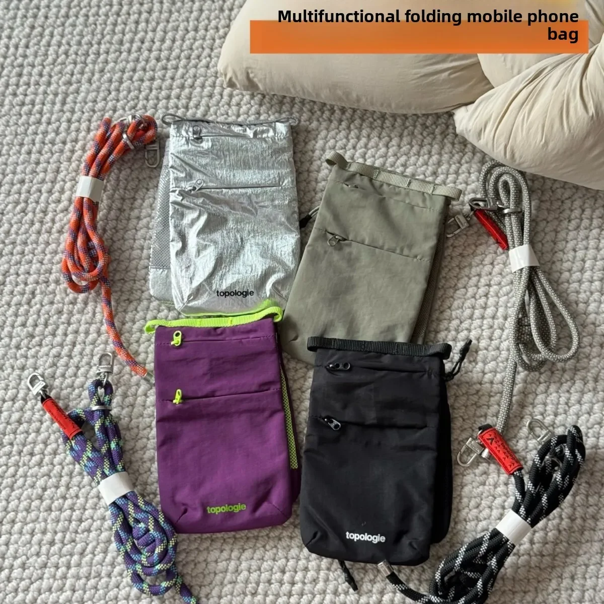 

Phone Portable Small Messenger Mobile Phone Bag Female Male Card Bag ID Storage Bag luxury bags size 15*2.9*19