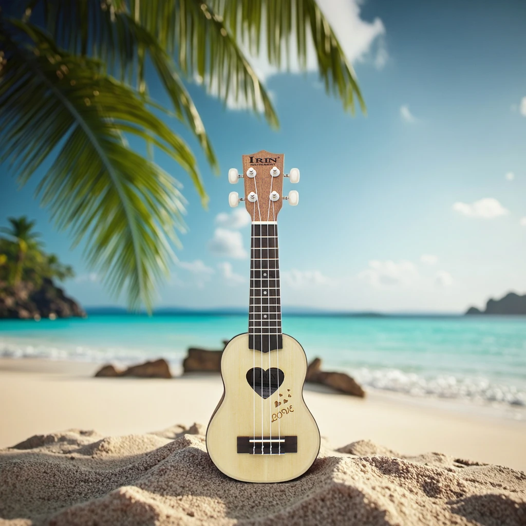 Wholesale for 17 Inch Heart-shaped Manhogany Neck Rosewood Fretboard Couple Beginner's Four String Ukulele