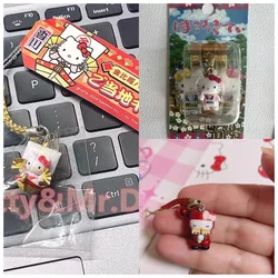 Original Hello Kitty Sanrio Figure Japan Geographical Limitation Keychian Anime Figurine 2-3cm Toys Gift Collection Model