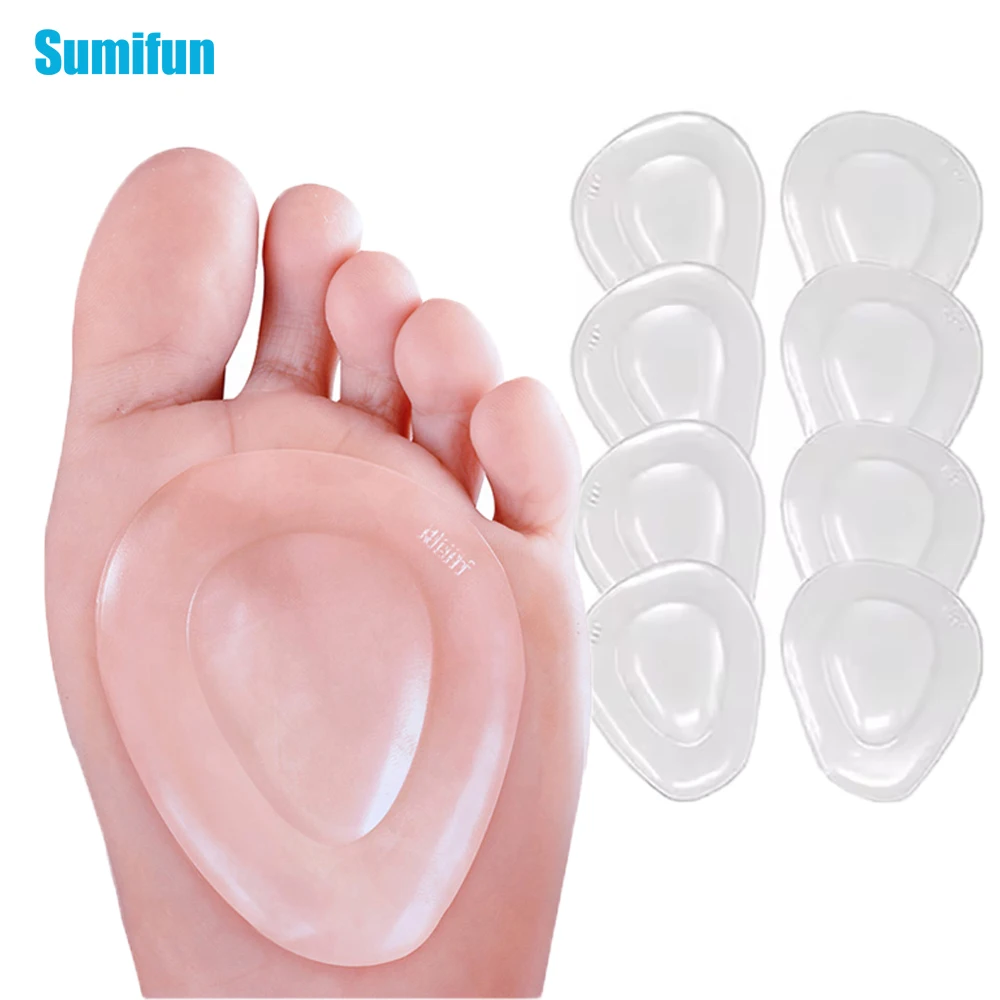 2/4 pezzi gel di silicone trasparente avampiede pad inserti antiscivolo fascite plantare donne avampiede sollievo dal dolore inserto piede tacco alto