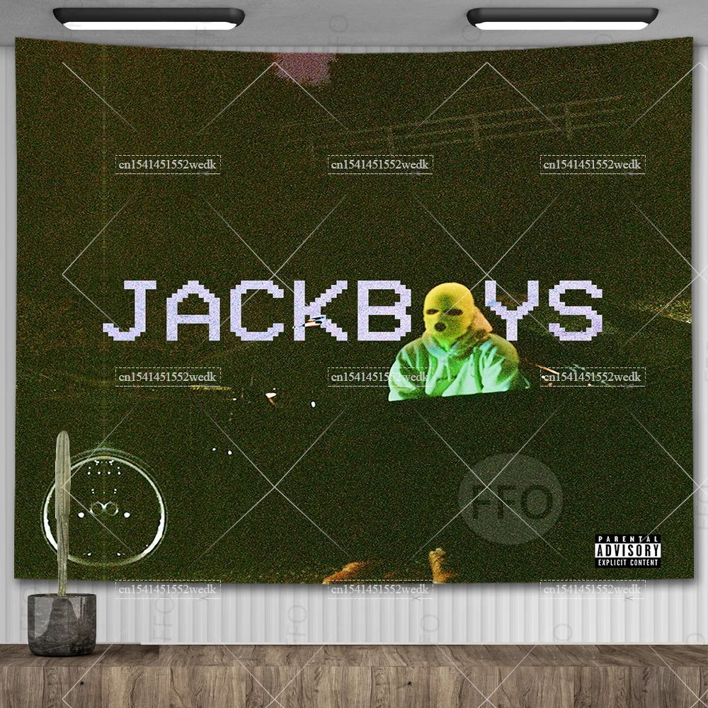 Tapiz colgante de pared para decoración del hogar, tapices estéticos para habitación, cubierta de álbum Jackboys de Travis Scott