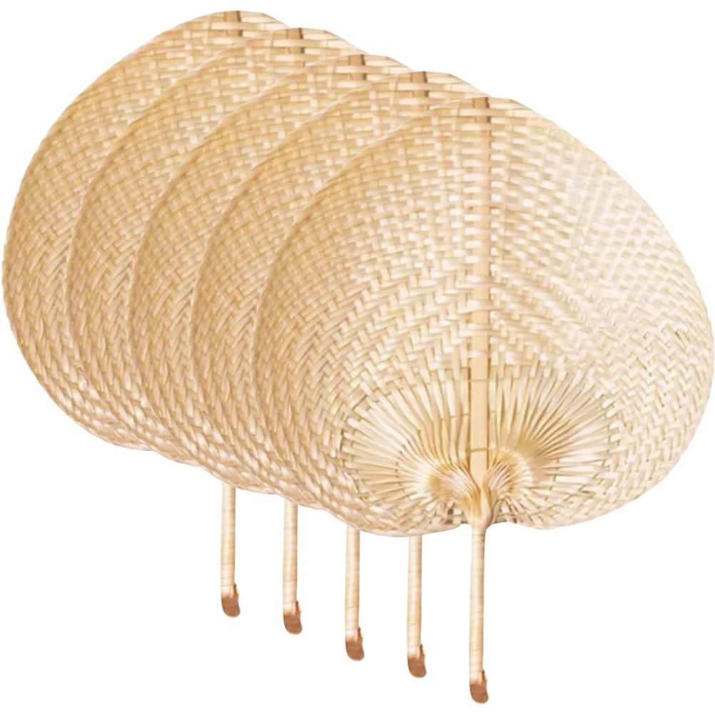 5 Pcs Home Cool Fan Decor Wall Hanging Ornaments to Weave Hand Weaving Bamboo Woven