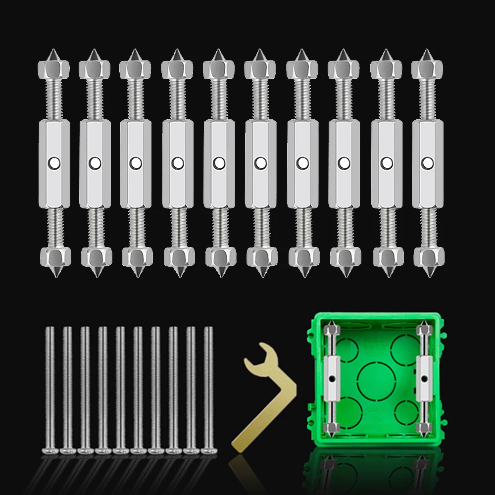 10 шт. 86/118 переключатель темная коробка ремонтный винт опорный стержень переключатель кассета ремонтная розетка коробка настенное крепление коробка замена запасных частей 10 шт. 86/118 переключатель темная коробка ремонтный винт опорный стержень переключатель кассета ремонтная розетка коробка настенное крепление коробка замена запасных частей