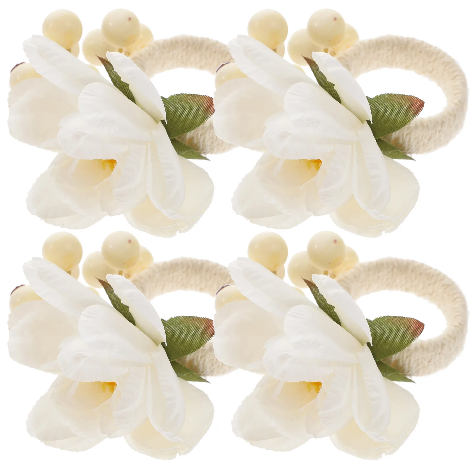 4 قطعة حلقات منديل أنيقة صنعة جيدة على المدى الطويل استخدام أنيق الجدول إعداد حفلة جمع ديكور المناديل خواتم