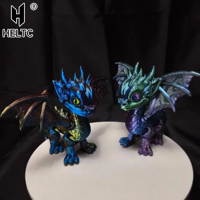 3D Printed Articulated Dragon Wings Tail Western Dragon Retracted Moved Ornament Model Figurine Gift