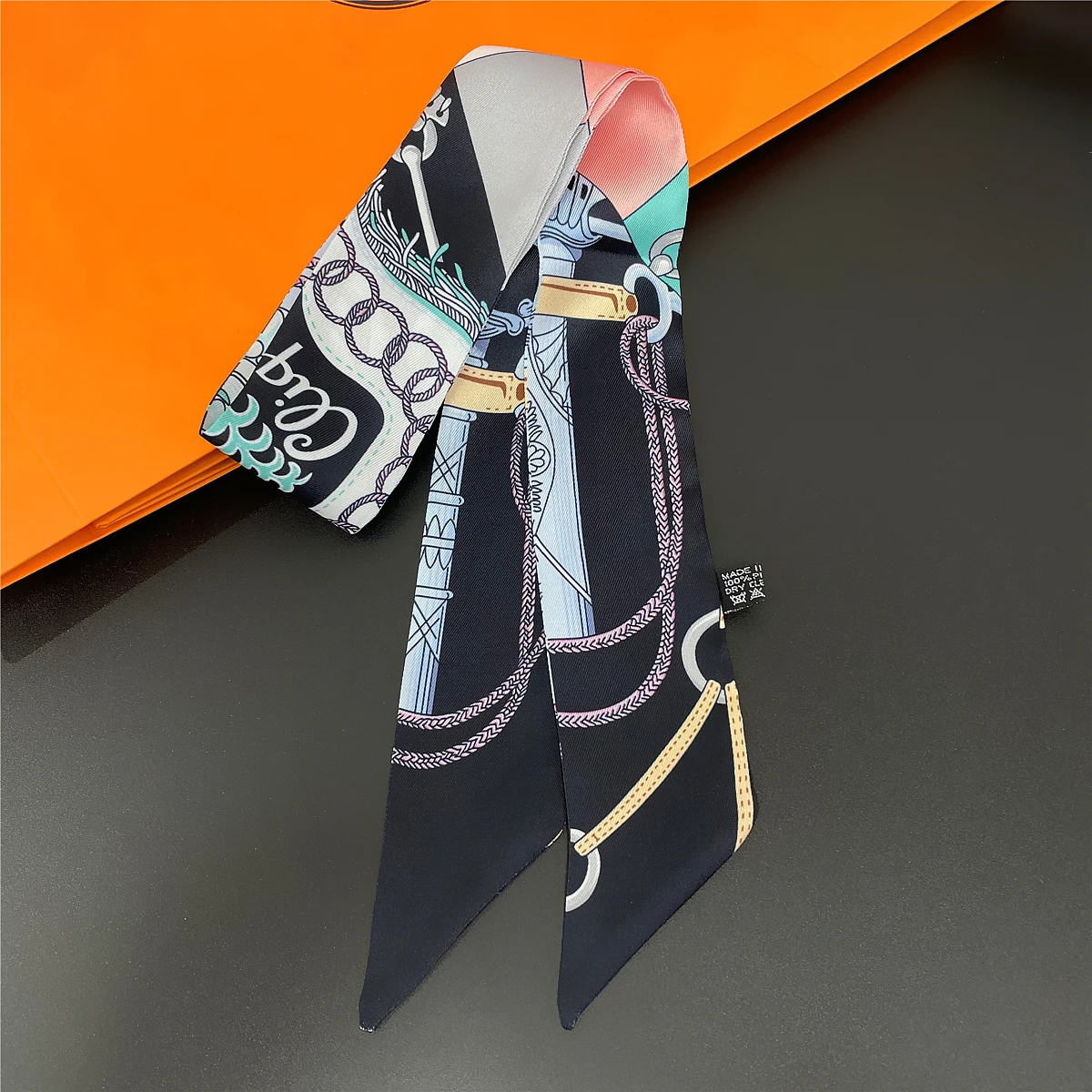 Women Scarf 2024 New Brand Design Luxury Twill Silk Scarf Fashion Headband Foulard Skinny Hair Bag Scarves Neckerchief