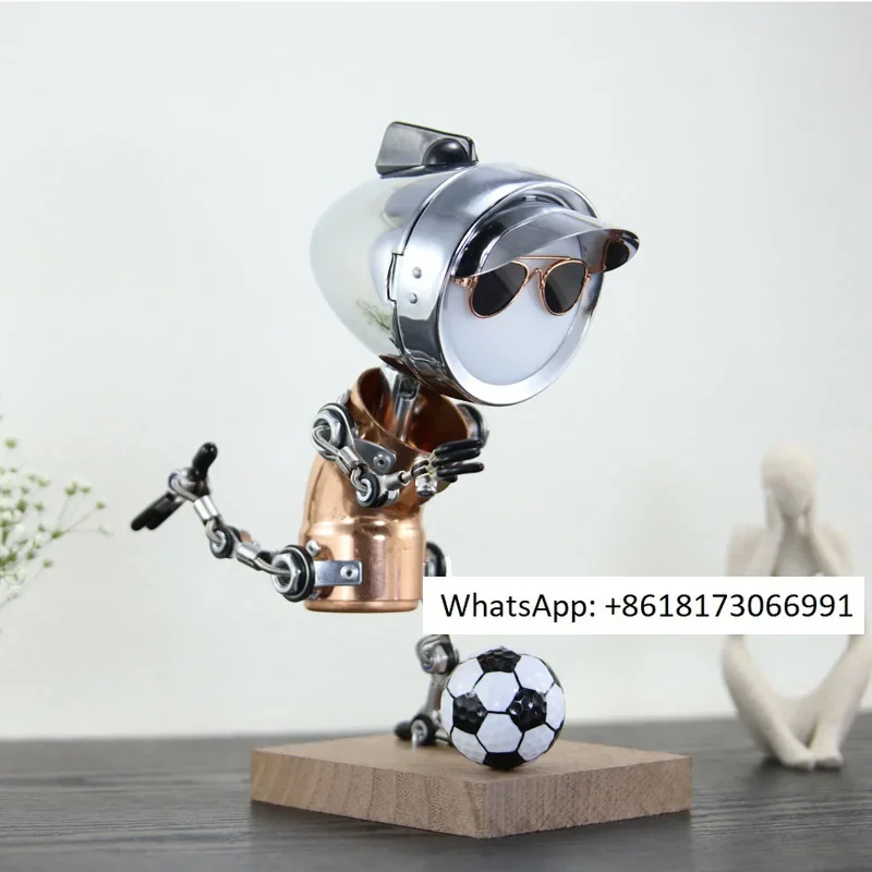 Industrial style steam robot hotel internet cafe creative gifts ornaments sports football desktop decoration atmosphere