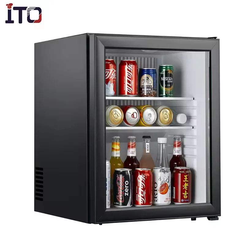 Minibar electrónico clásico para puerta de vidrio, minibar para hotel, venta directa de fábrica, gran oferta