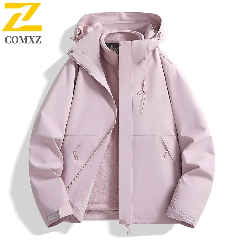 

COMXZ Мужская осенне-зимняя куртка, удобная уличная альпинистская ветрозащитная теплая парка, легкое пальто в городском уличном стиле