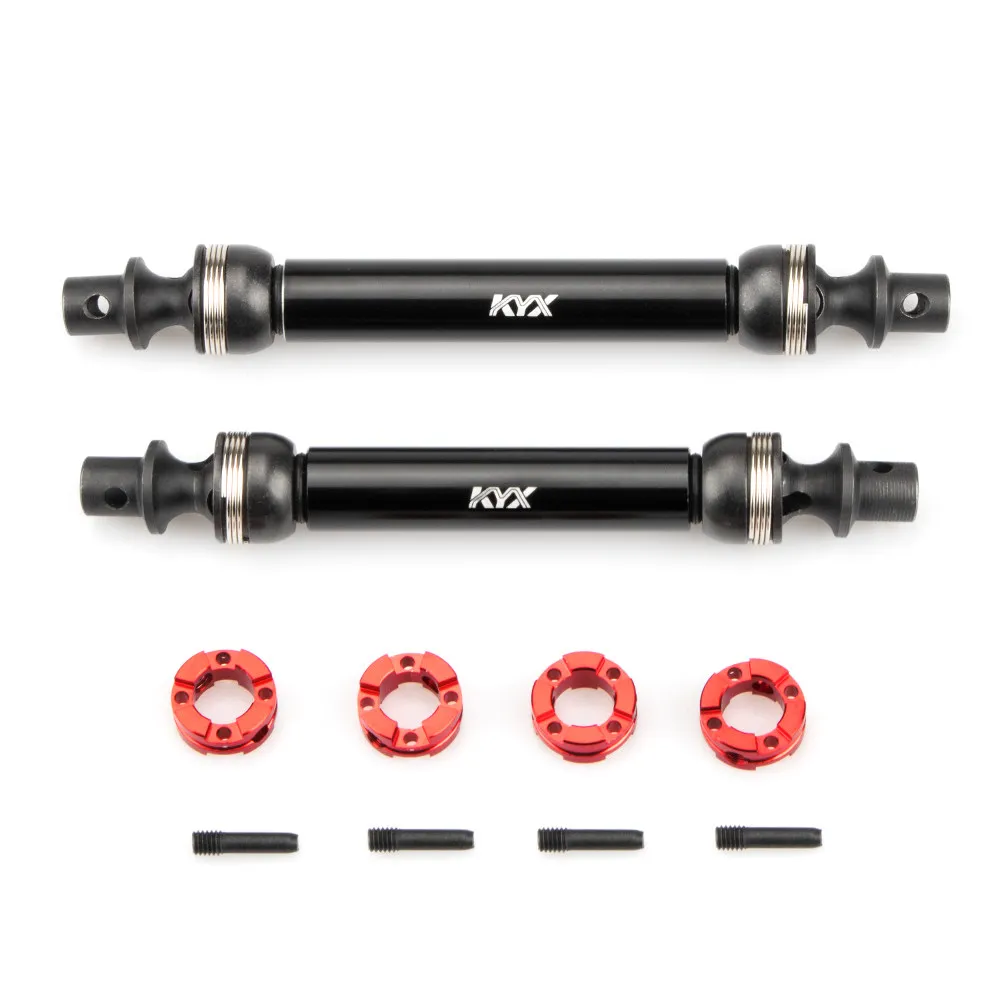 KYX simulation model car Axialscx10III AX103007 reinforced steel strip flange head front and rear drive shafts