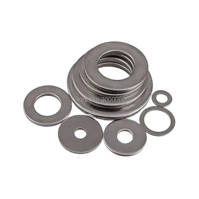 DIN125 Stainless Steel 304 rondelle inox Шайлушай Plain Flat Washer 200pcs/Lot