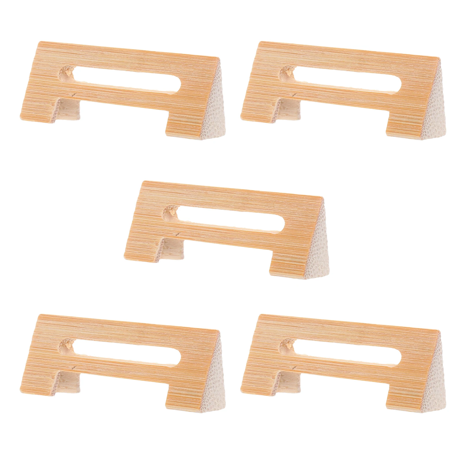 

5Pcs Sanxian Bridge Hollow Design Aged Bamboo Replacement for Professional Performance Traditional Chinese Folk Music Instrument