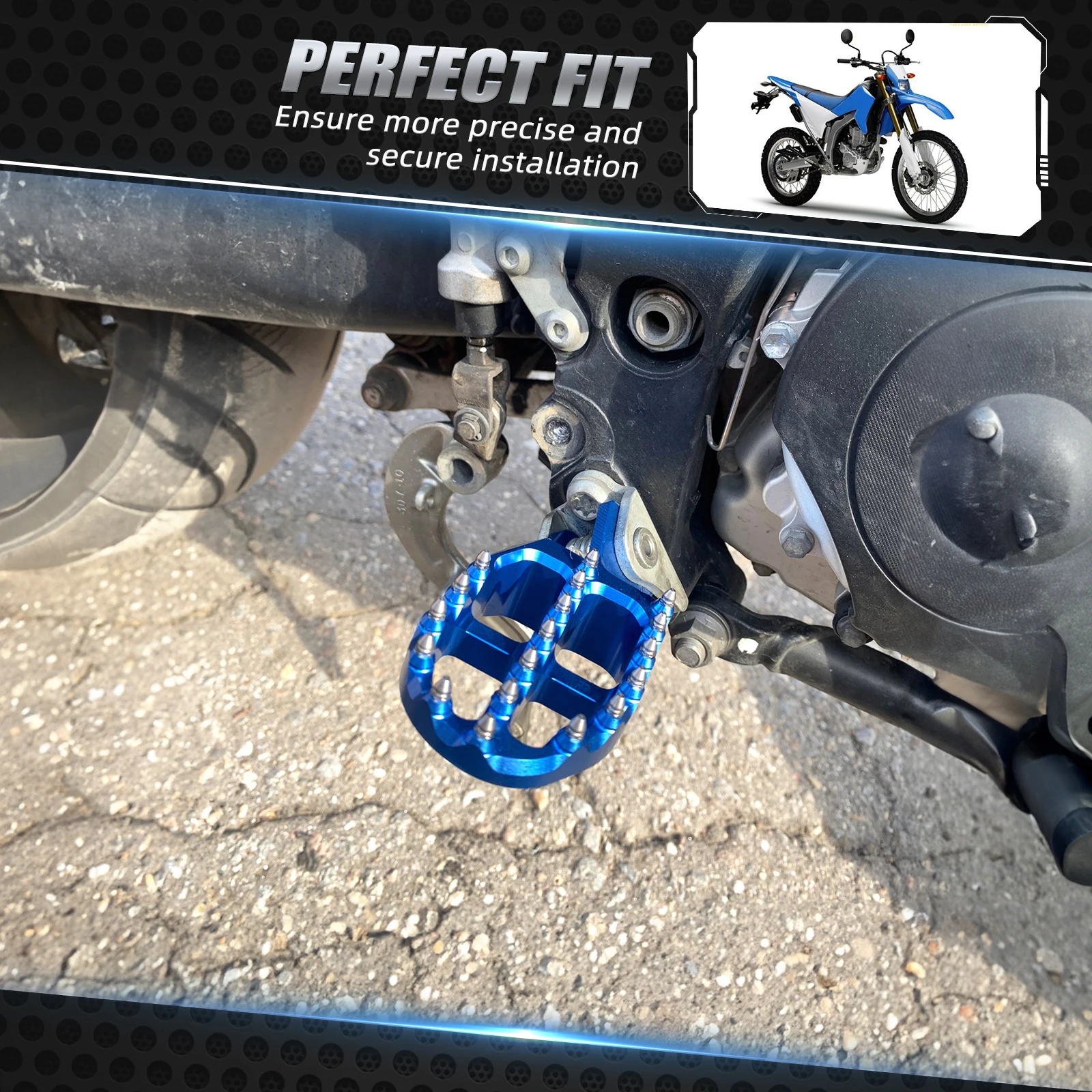 NICECNC لياماها WR250R WR250X WR250 R X 2007-2021 2020 2019 2018 57 مللي متر واسعة البليت أوتاد القدم مساند القدم دراجة نارية اكسسوارات