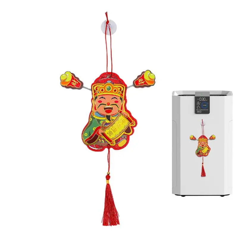 God Of Wealth Fridge Magnet Spring Festival Style Refrigerator Magnets Chinese New Year Decorations For Refrigerator Door Window