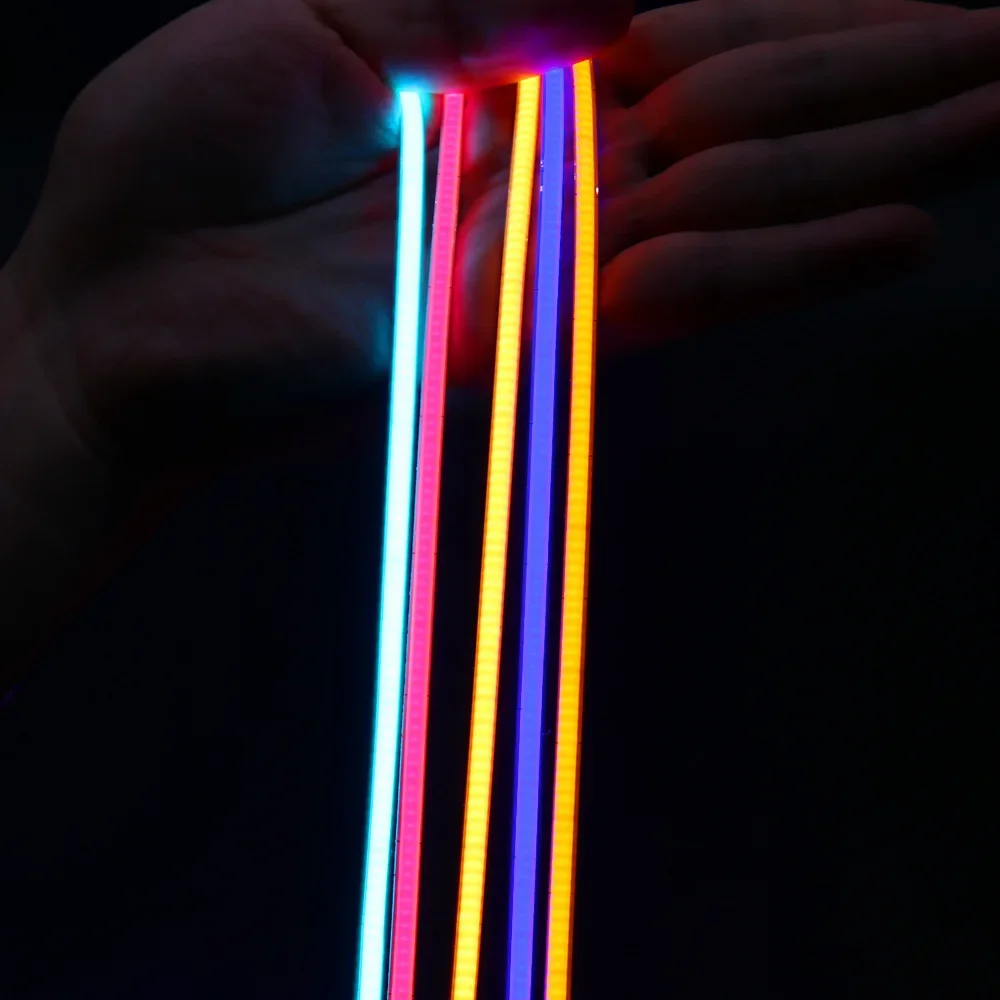 COB LED Strip Light Flexible Lamp Tape Neon Light 12V High Bright Kitchen Cabinet TV Desktop Screen BackLight Car Room Decor ﻿