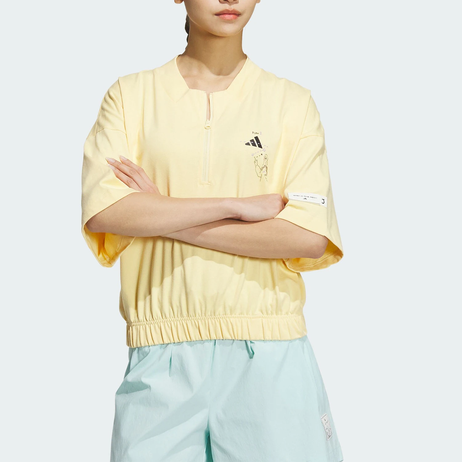 

Adidas Official Authentic Summer New Women's Fashion Loose Casual Short Sleeve JN6670