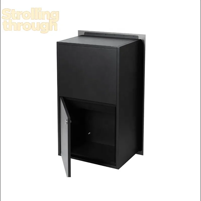 Smart house wall built-in metal letter mailbox package express delivery box mail box