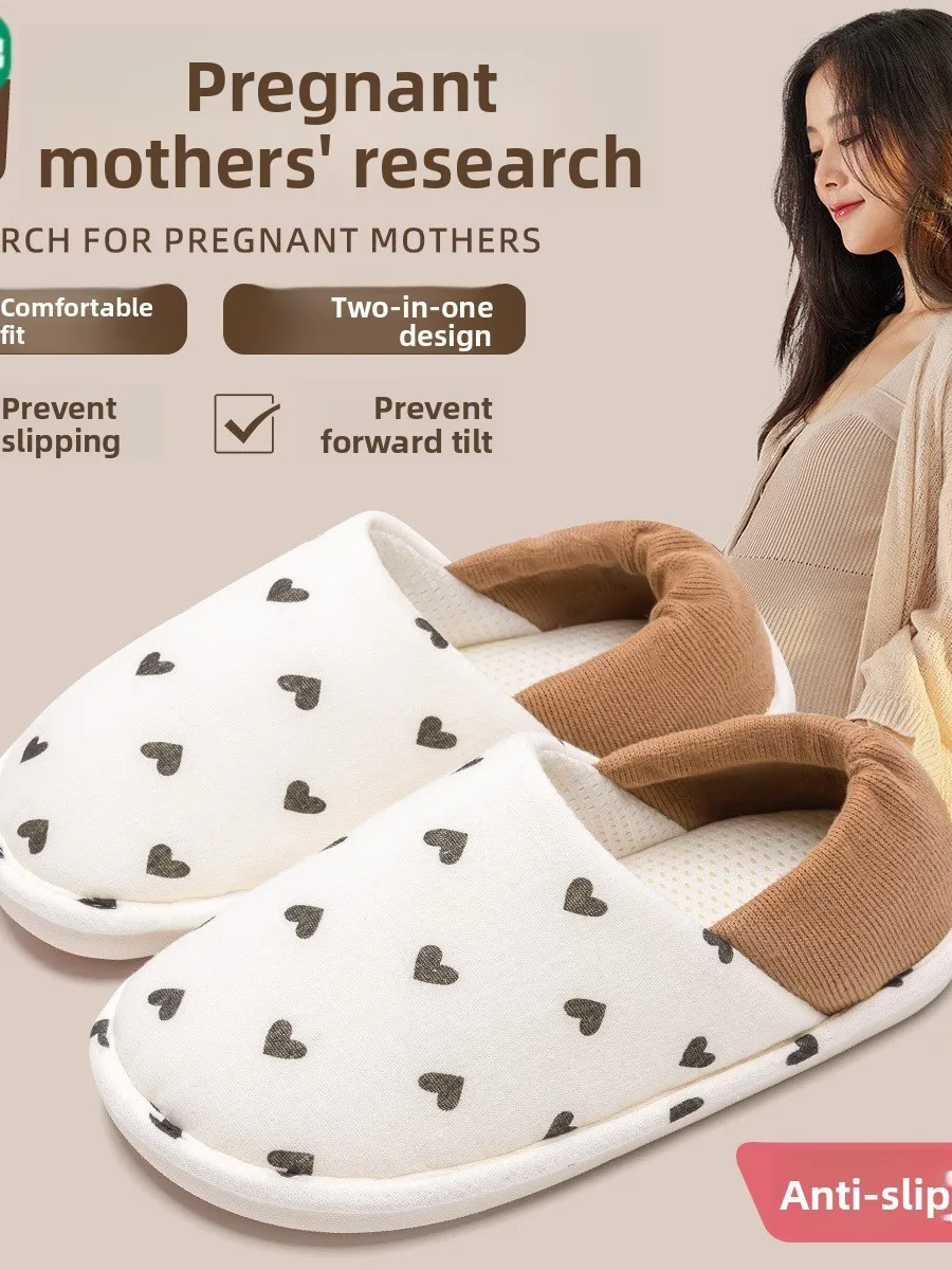 Pure Cotton Postpartum Slippers Thin Spring Summer New Sle Anti-slip Soft Bot Home oes for Mothers Comfortable Slip-On
