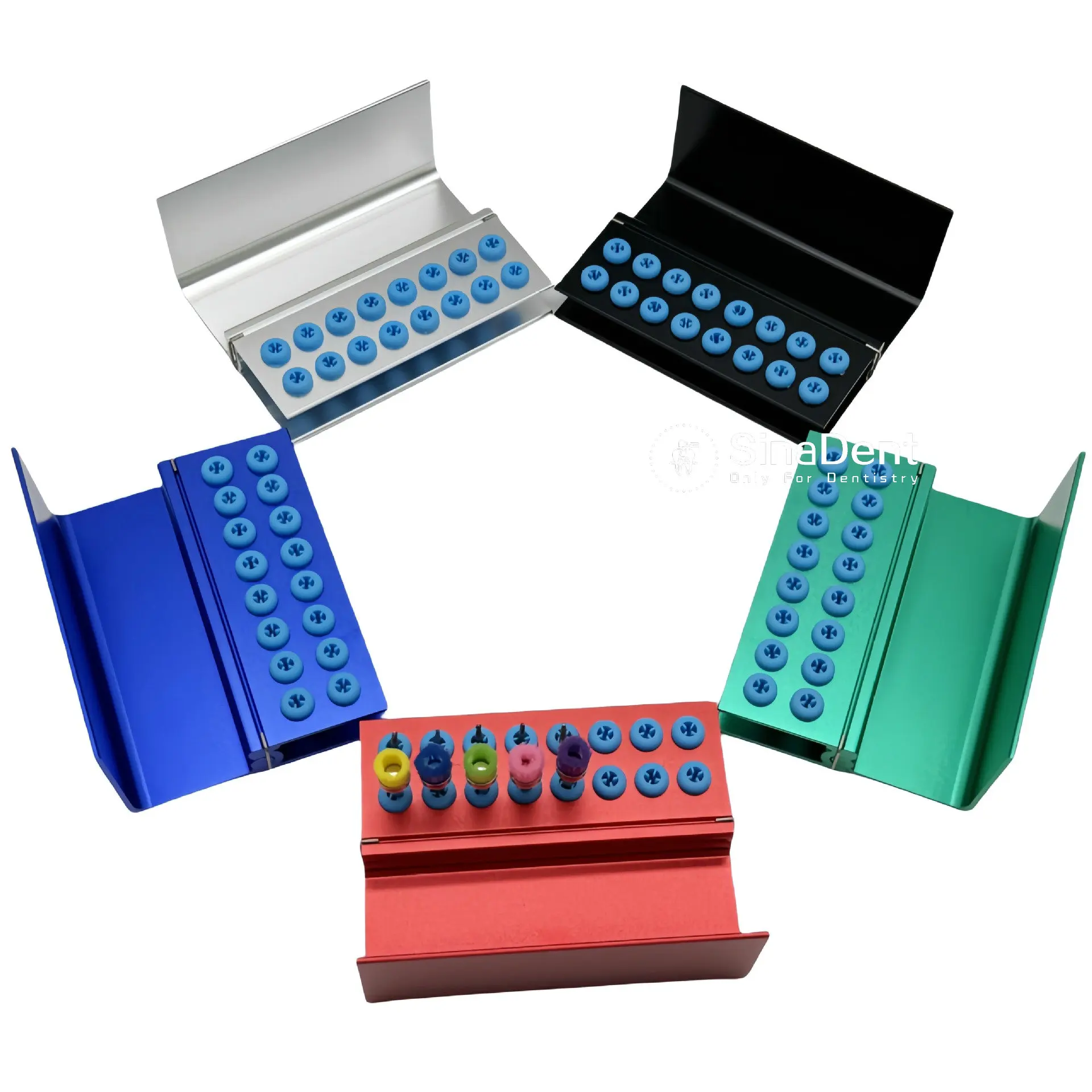 

1 шт., держатель для стоматологических боров, 16 отверстий, силикон для алмазных боров, сверла, автоклавируемая алюминиевая силиконовая накладка, стоматологические органайзеры