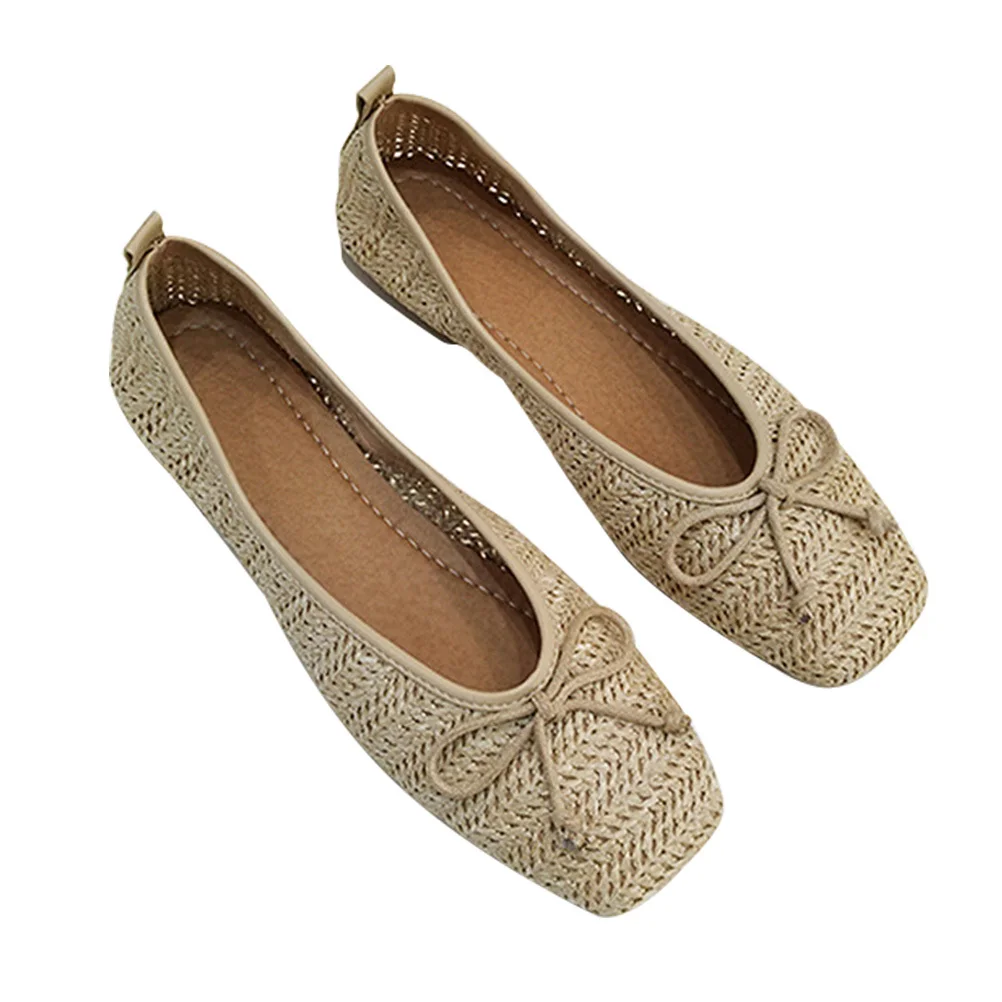 

Бабушкины туфли в стиле ретро, тканые туфли на плоской подошве для женщин, легкие, удобные, шикарные, повседневная обувь с нескользящей подошвой, тканые туфли на плоской подошве