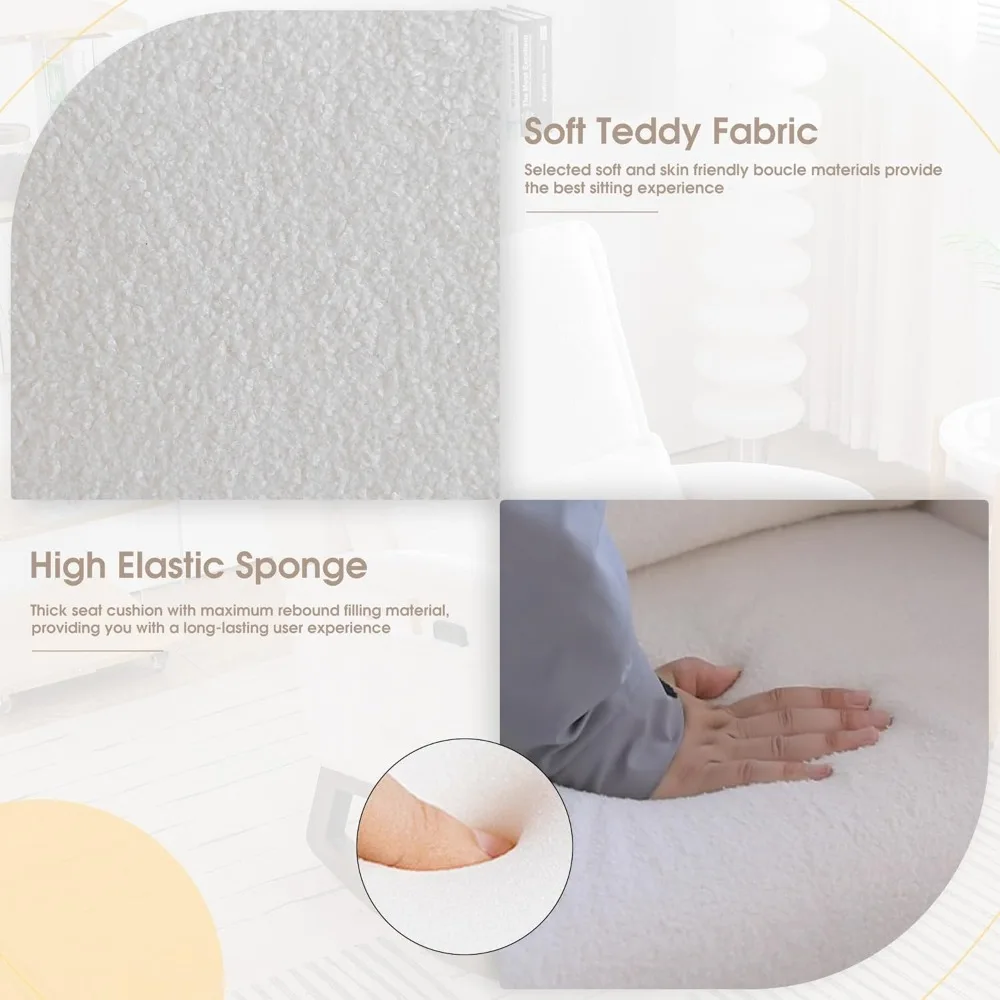 كرسي تيدي هزاز للحضانة، كرسي هزاز شيربا لغرفة المعيشة، كرسي هزاز طائرة شراعية حديثة مع وسادة وجيب جانبي #6