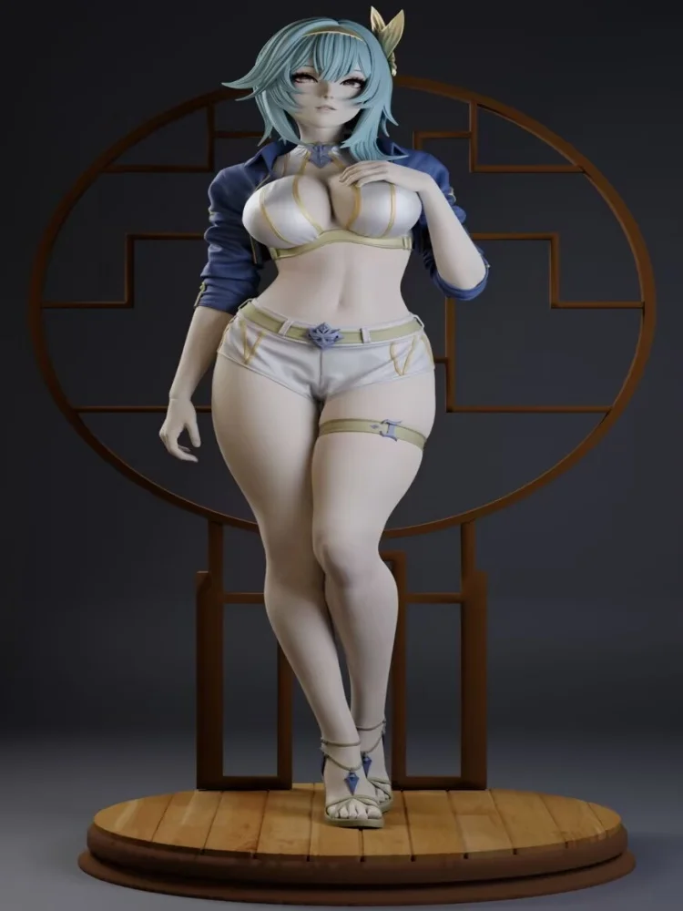 

1/24 Scale Resin Figures Eula wearing little clothes Assemble Model Kit Unassembled and Unpainted 3D Statue toy