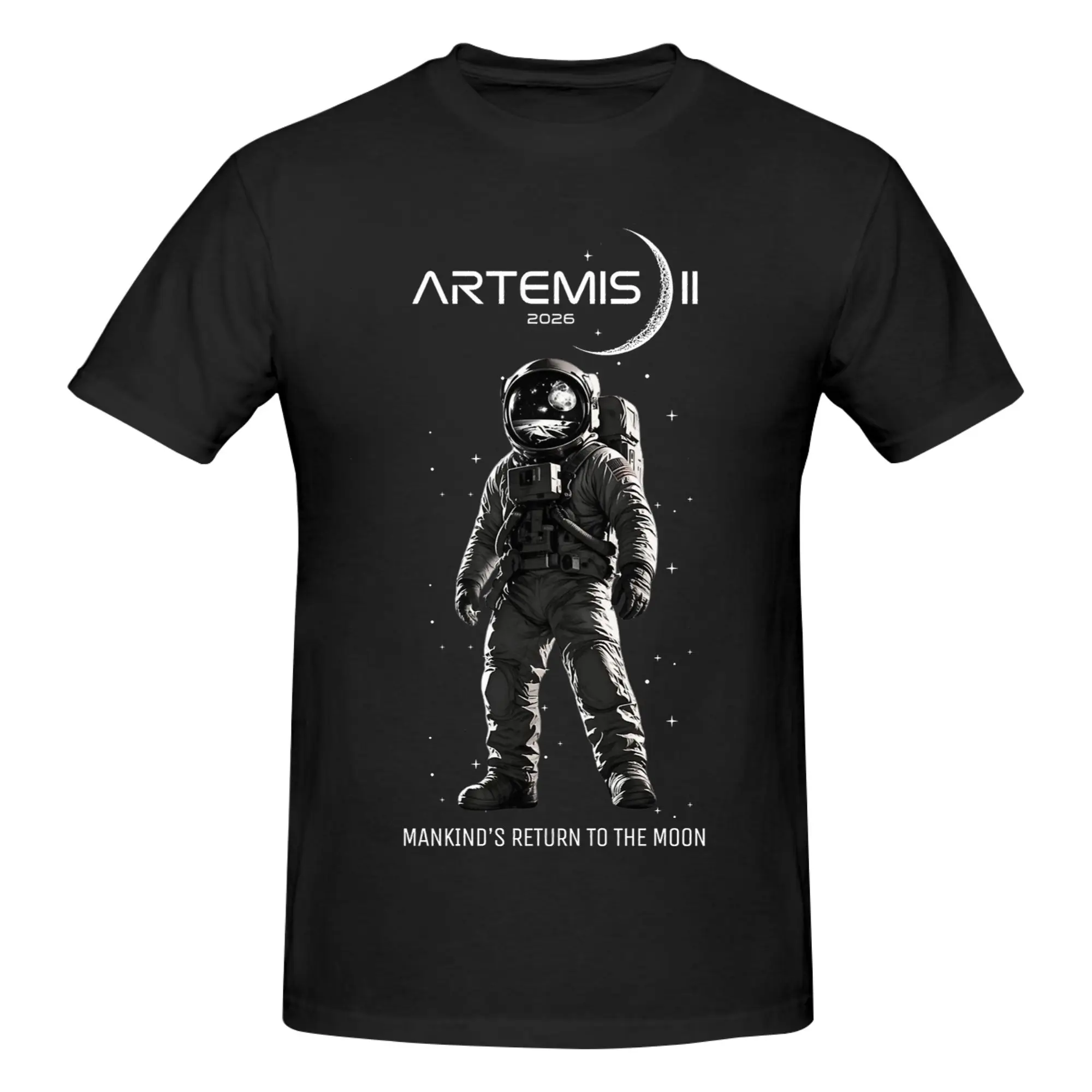 Camiseta 100% de algodón con gráfico de astronauta, camisetas Moonfall Artemis para hombre, 1 pieza