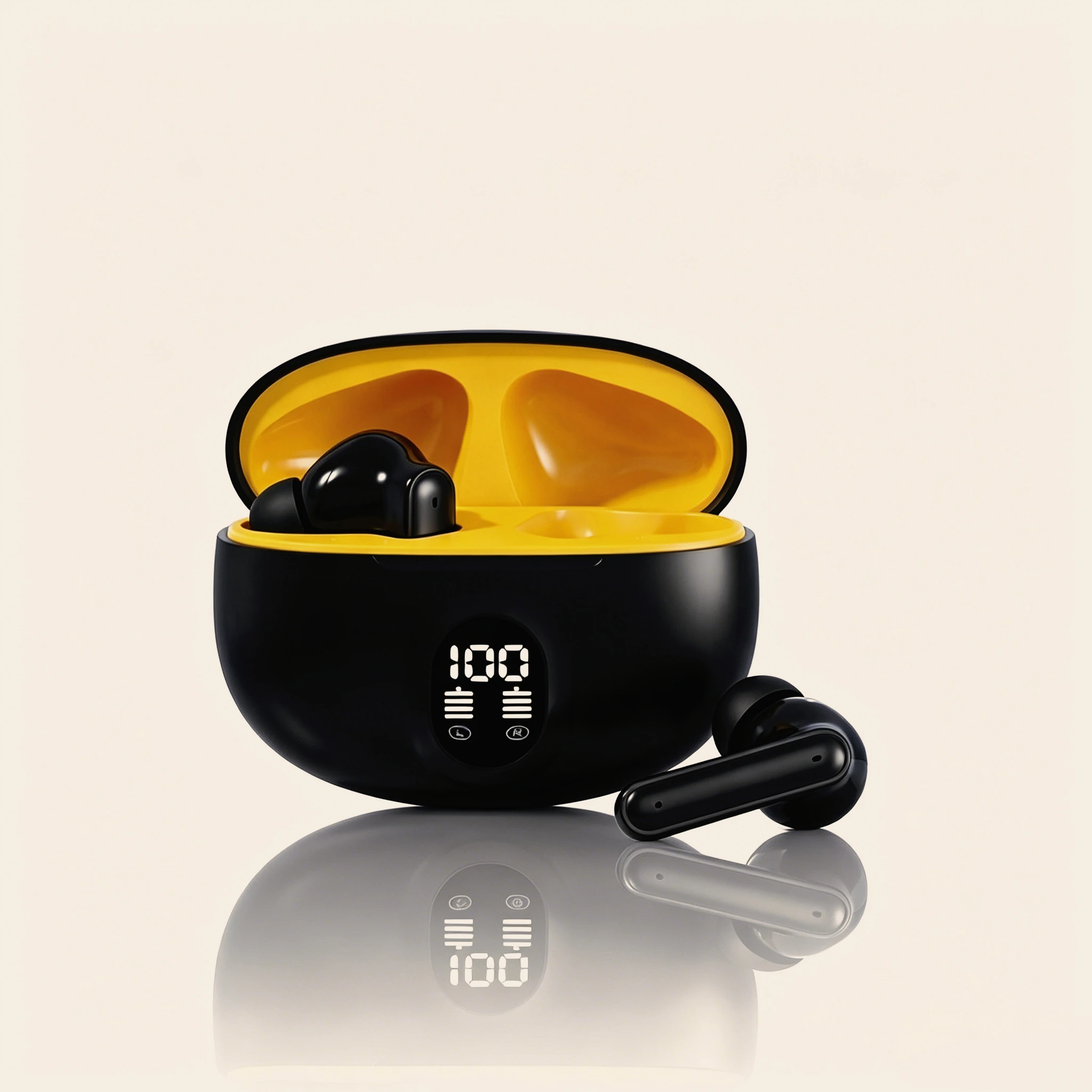 Slim Mini Bluetooth Earphones with Noise Reduction Long-Lasting Battery Built-in