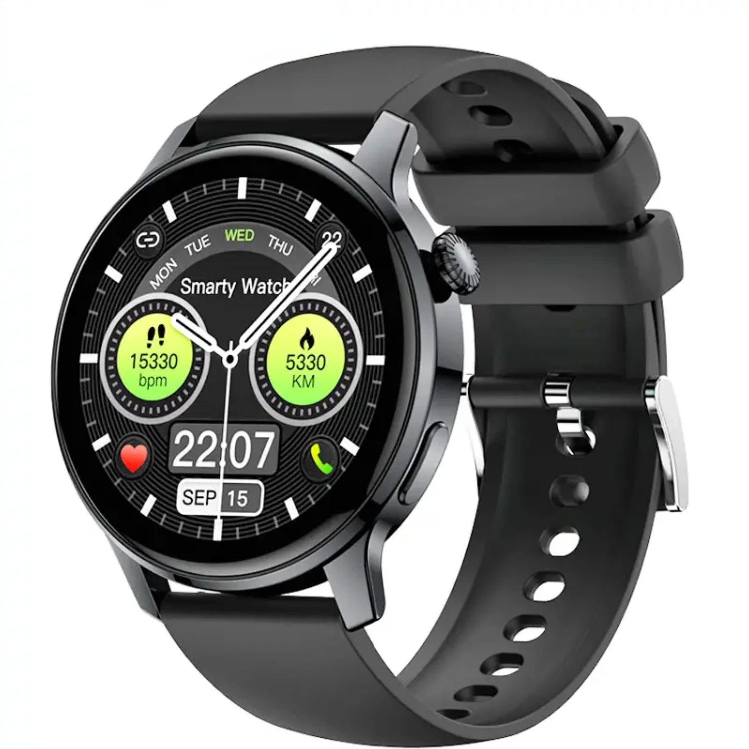 

Smart 1.28 Inch Round Disc Sports Watch with Blood Pressure and Heart Rate Monitoring Support, Multiple Exercise Modes, Men's an