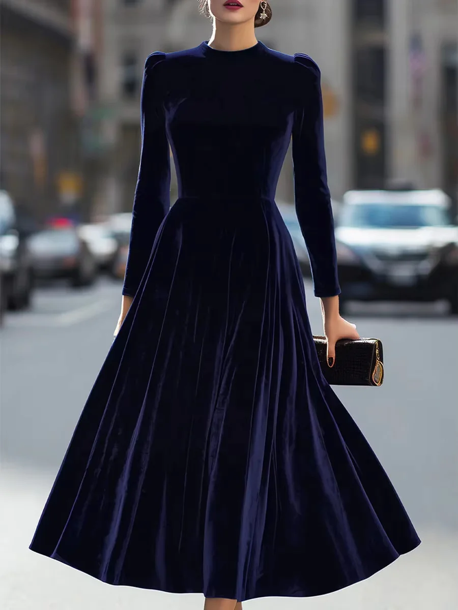 Modest maxi gown with high neck and long sleeves, attached cape drape. Custom size and color available. Elegant conservative cut