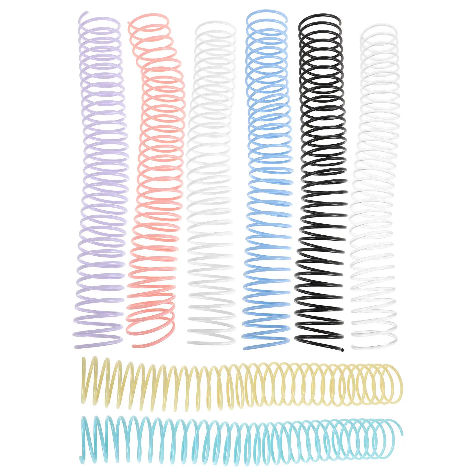 8Pcs Premium Plastic Spiral Binding Coils 35Mm Smooth Turning Comb Binding Spines for Business Reports School Projects Notebook