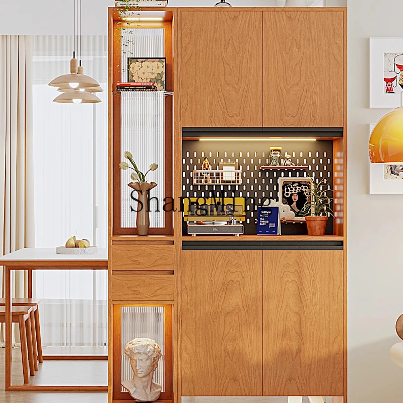 

SM advanced sense solid wood entrance integrated small apartment entrance hall cabinet living room partition cabinet