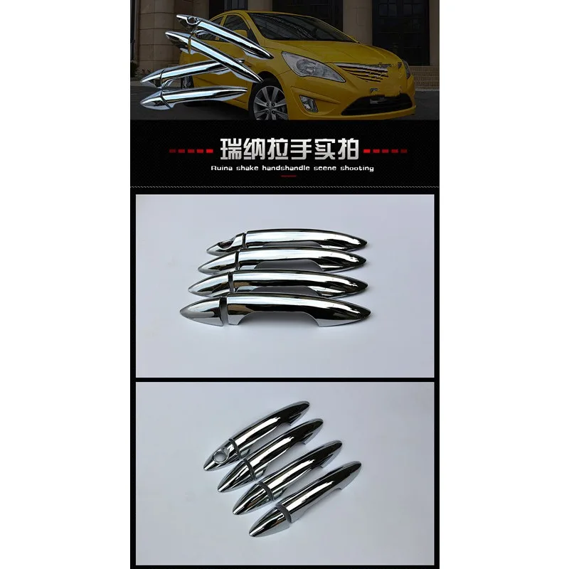 Chrome Door Handle Cover Trim For Hyundai Solaris Verna i25 Accent Grand Avega 2011 2012 2013 2014 2015 2016 Car styling