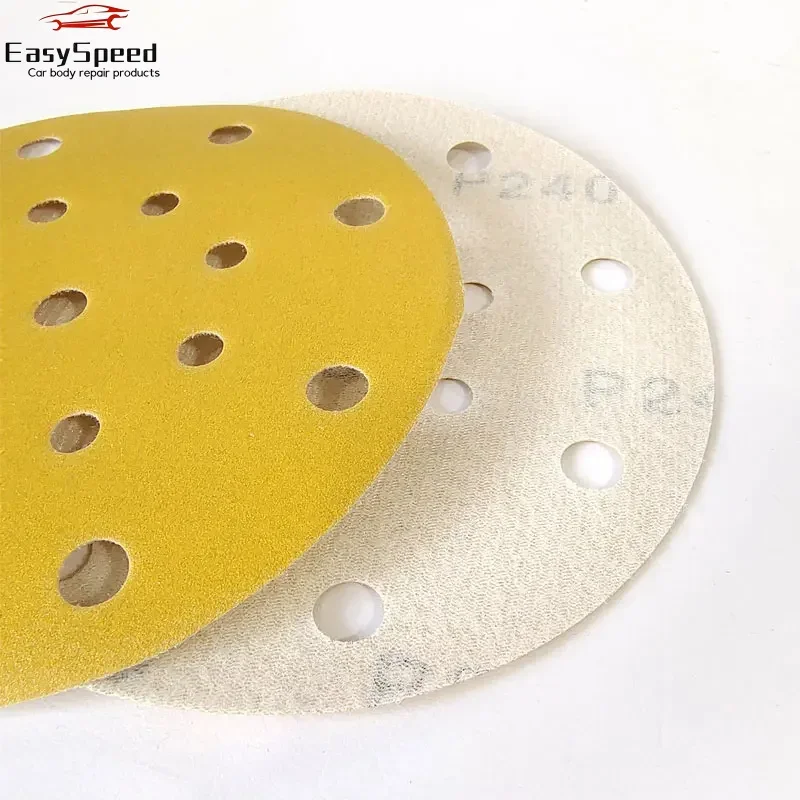 100 Pcs 6 Inch 17 Hole Sandpaper Suitable For FESTOOL Round Self-adhesive Flocking Polishing Putty 150mm