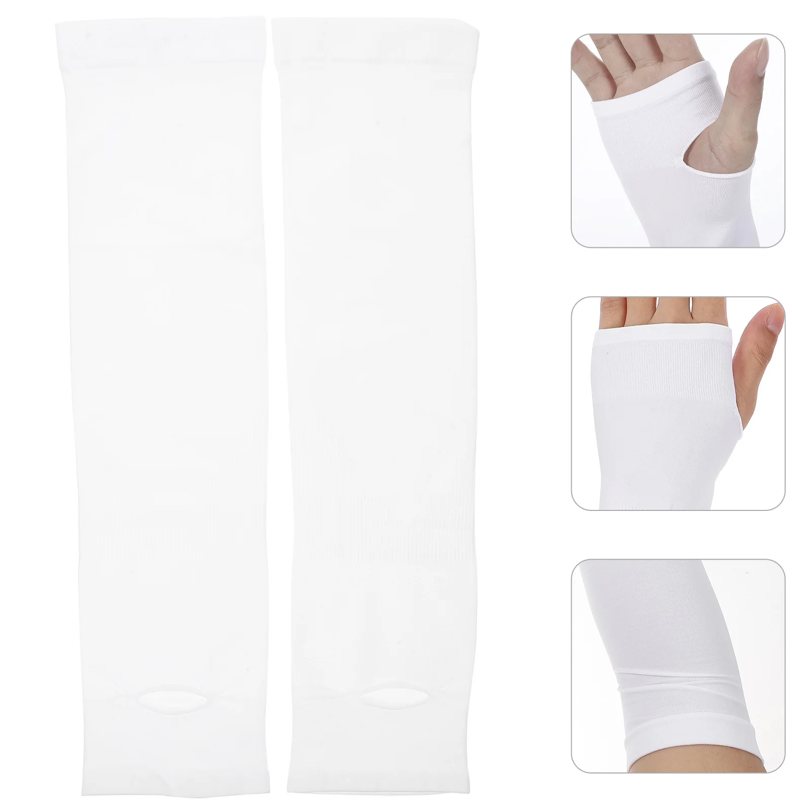 1 Pasang Sarung Tangan Pendingin Nilon Pelindung Sinar UV untuk Bersepeda Berlari Olahraga Luar Ruangan Ringan Bernapas Pendingin Musim Panas