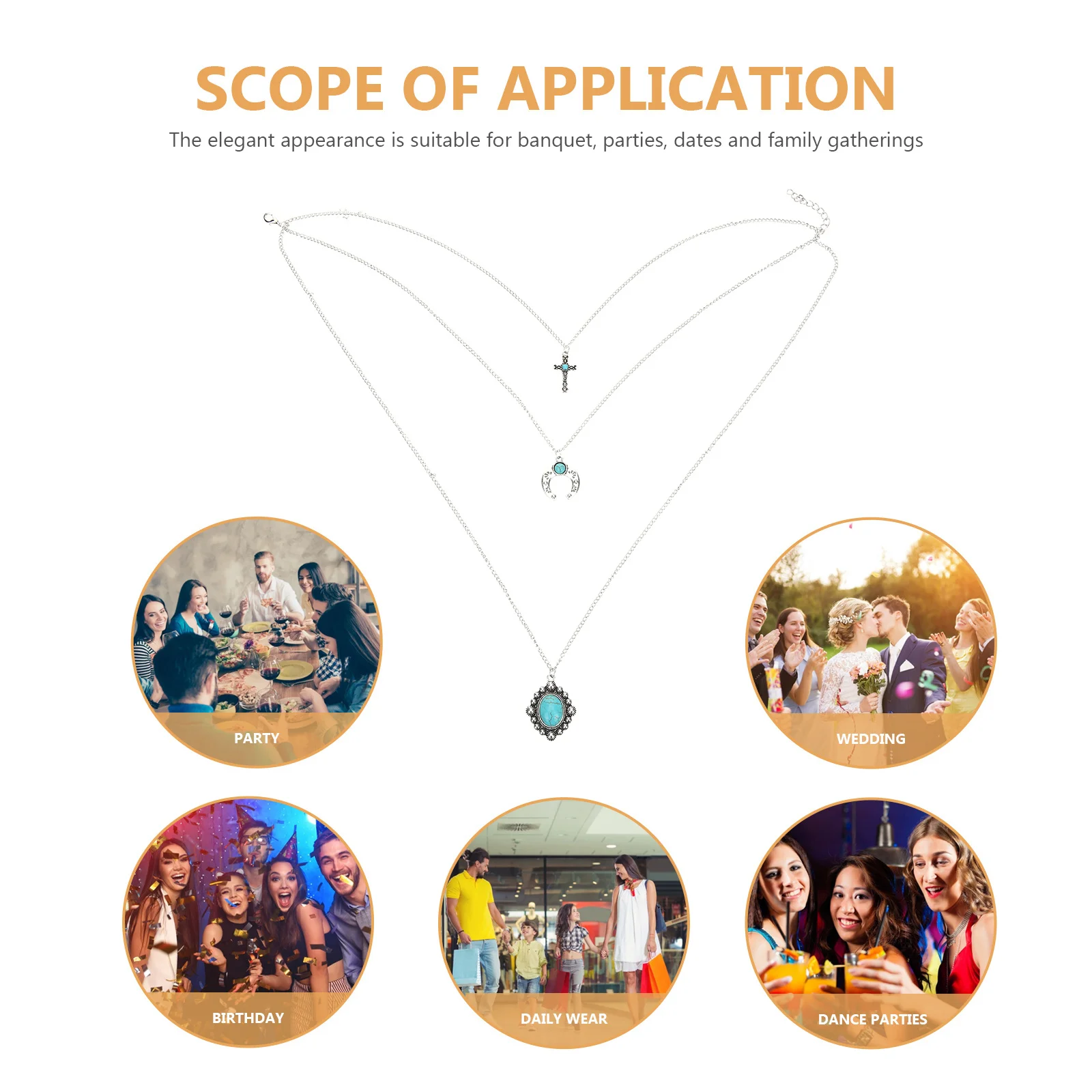 

Multilayer Necklace For Women Bohemia Horn Pendant Choker Chain Stylish Neck Jewelry Gift Elegant Pendant Sweater