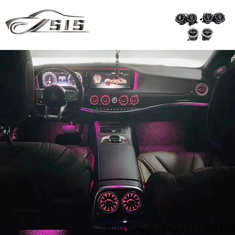 

S-Class W222 W223 W217 W221 Ambient Light for 2014-2020 Year S320L S400L S450L ABS Material Rotating Tweeter Turbine Air Outlet
