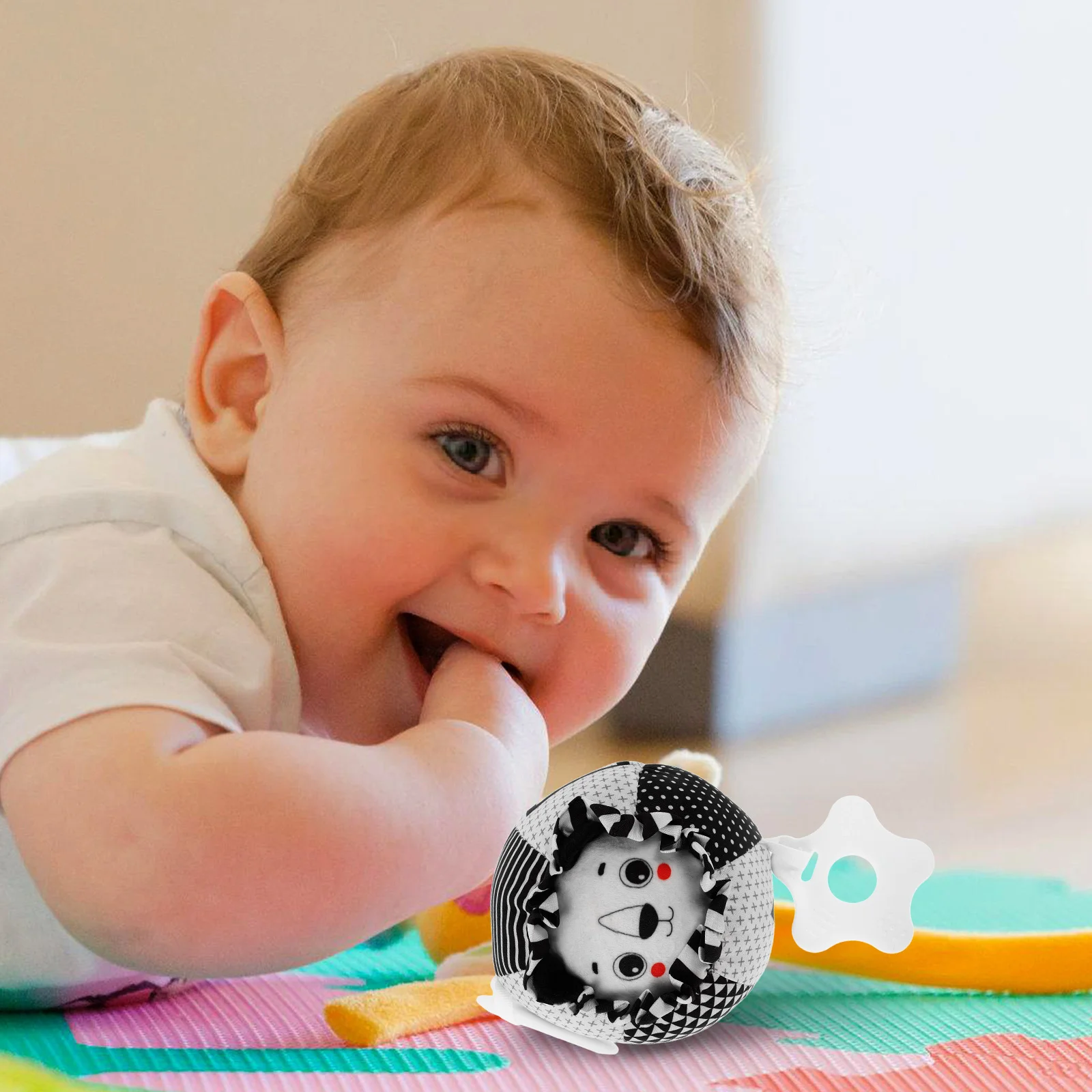 الوليد الطفل الاستيلاء على الكرة التعليم المبكر لينة النسيج اللمس العلامات الحسية خشخيشات البطن مرات عربة الأسد الوليد لعبة طفل