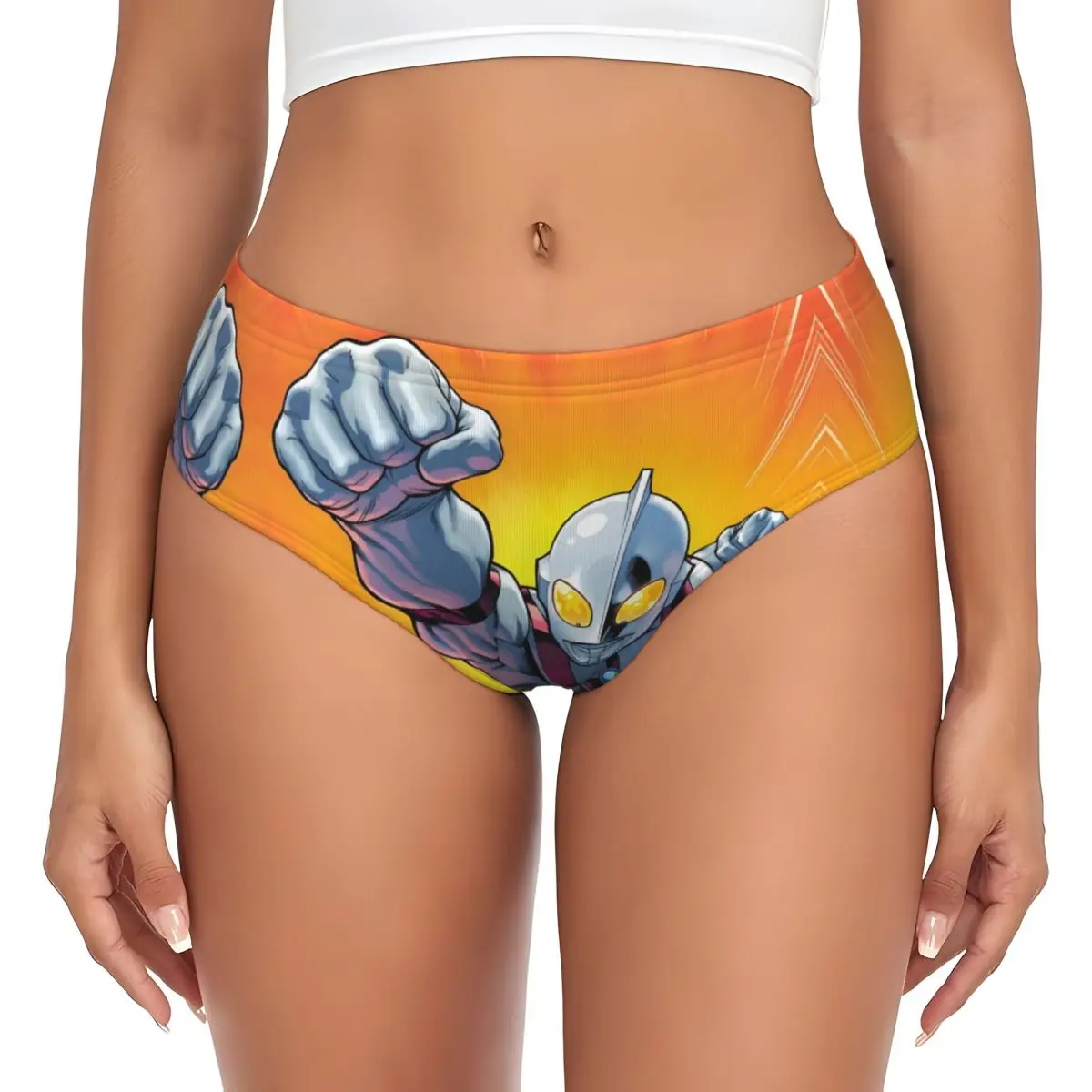 Maßgefertigte Damen-Comic-U-Ultraman-Anime-Heißwäsche Atmungsaktive Unterwäsche für Frauen