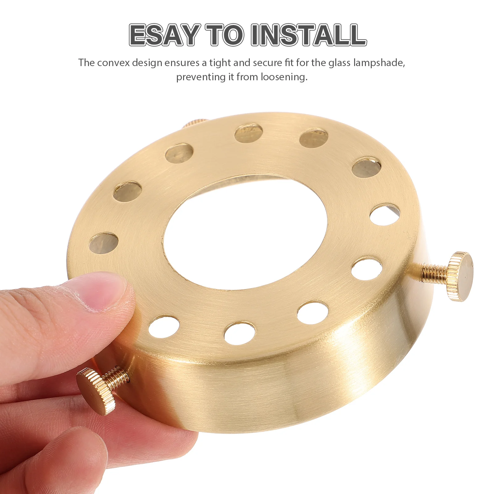

Copper Bracket Lamp Shade Collar Rings Adaptor Replacement Durable Rust Resistant Lighting Accessories For Ceiling Lamp Repair