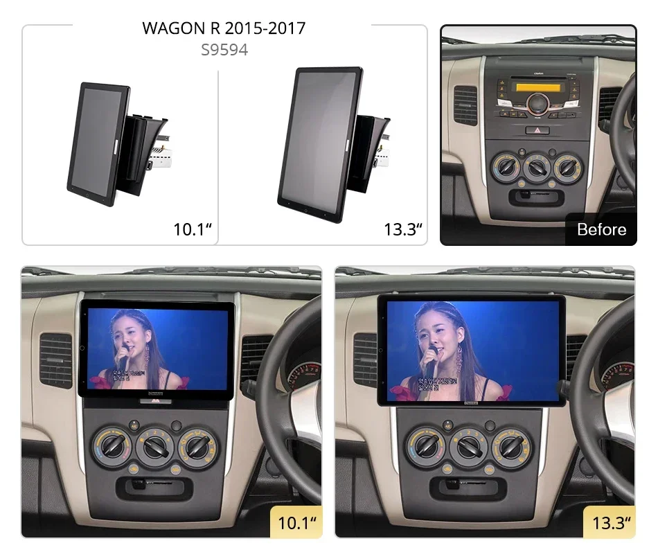 Rotatable 13.3'' Ownice Android10.0 Car Multimedia for Suzuki WAGON R 2015-2017 Auto Radio Audio 4G LTE 360 Optical No DVD